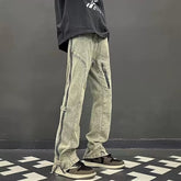 Men Jeans Slim Fit Micro-Pull Cargo Jeans Spring and Autumn Straight-Leg Pants